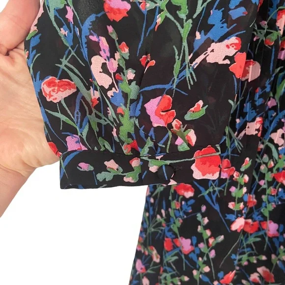 Zara Multicolor Floral Pleated “Annie” Mini Dress - Picture 7 of 15